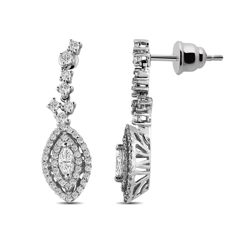 0,94 Karat Pırlanta Küpe - Venta Jewelry