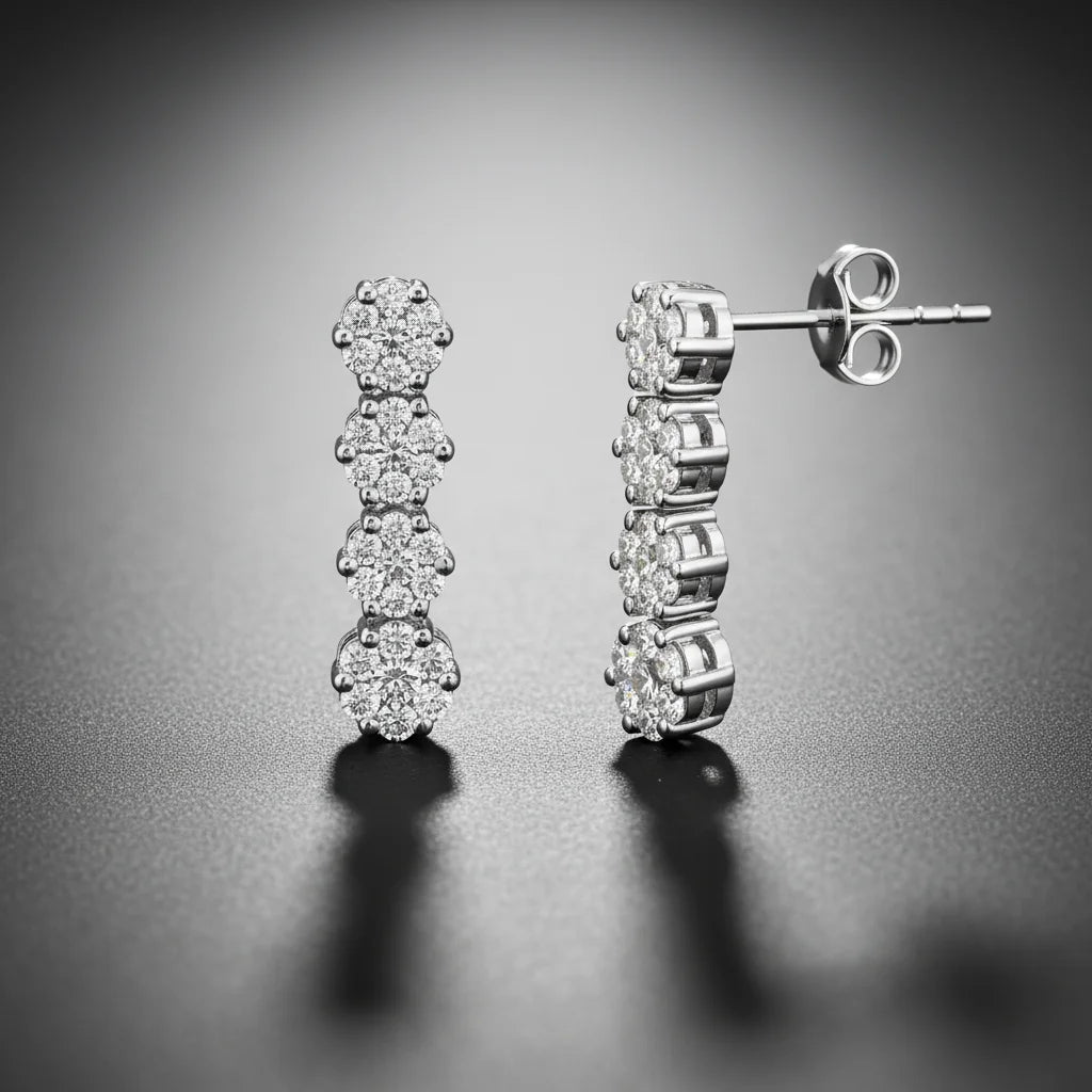 0,95 Karat Coronet Pırlanta Küpe - Venta Jewelry