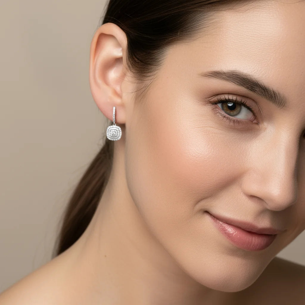 0,96 Karat Coronet Pırlanta Küpe - Venta Jewelry