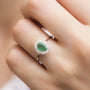 0,98 Karat Pırlantalı Zümrüt Yüzük "Yeşim" - Venta Jewelry