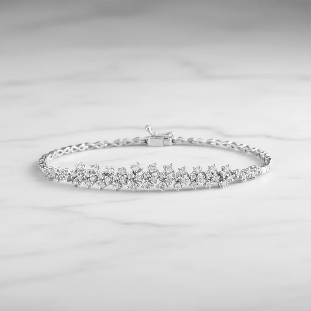 0,98 Karat Tasarım Pırlanta Bileklik - Venta Jewelry