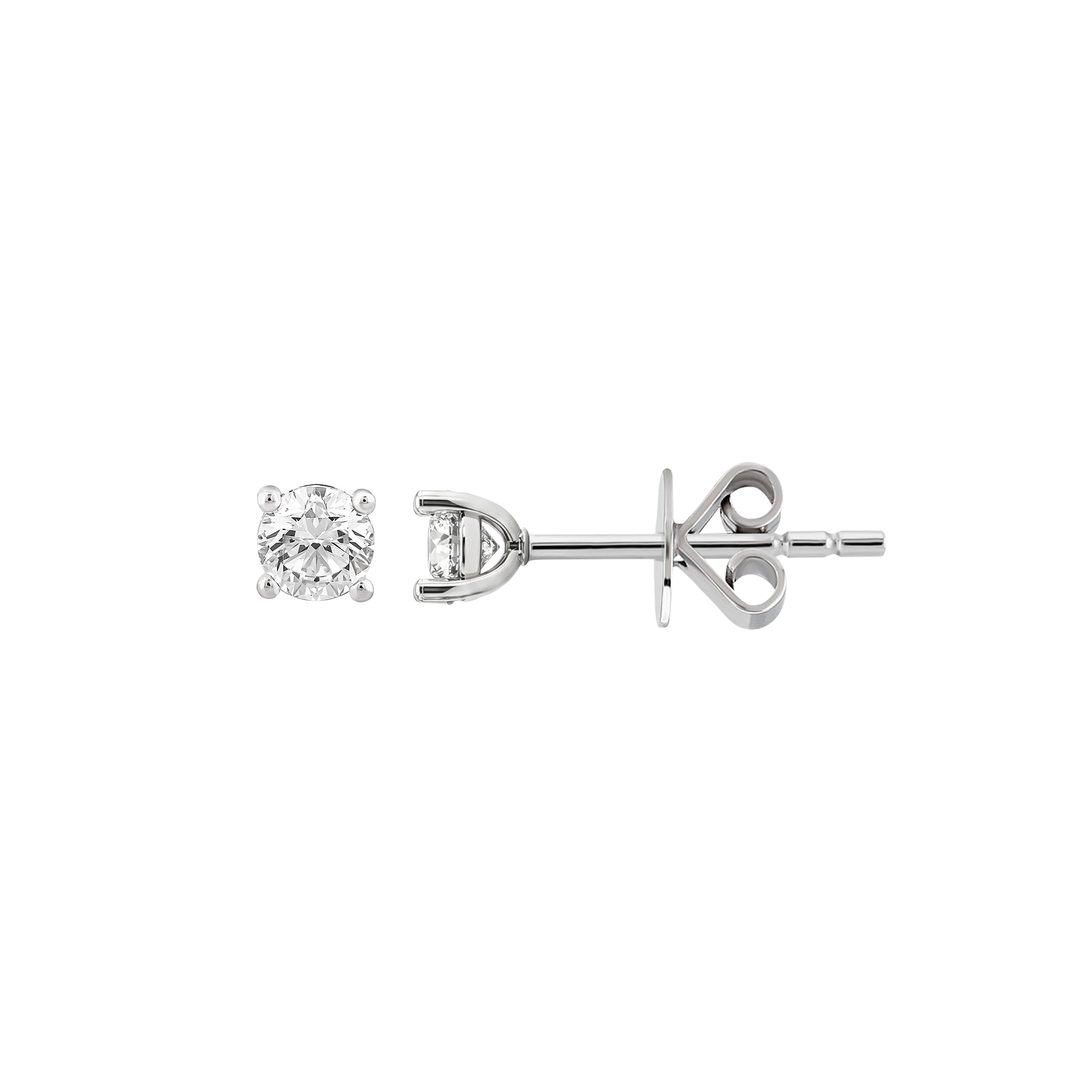 0,50 Karat Tektaş Pırlanta Küpe