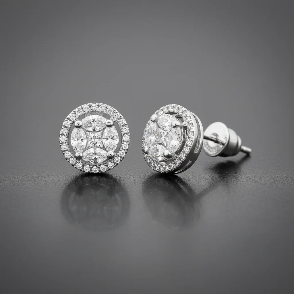 1,00 Karat Tasarım Pırlanta Küpe - Venta Jewelry