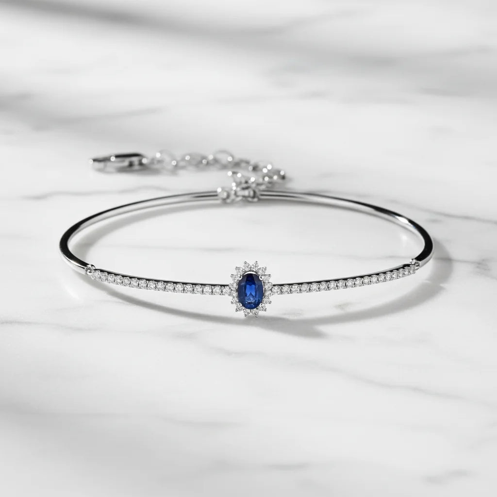 1,01 Karat Pırlantalı Safir Bileklik - Venta Jewelry