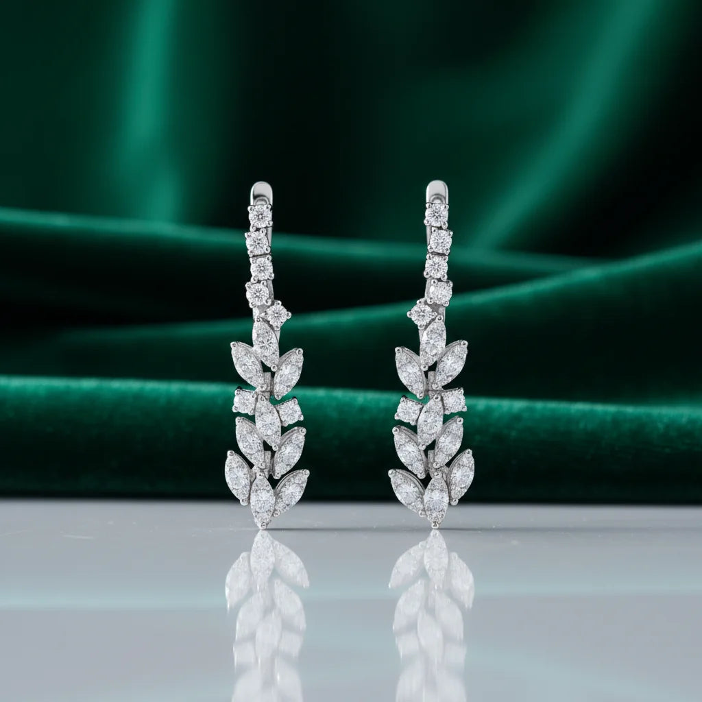 1,02 Karat Tasarım Pırlanta Küpe - Venta Jewelry