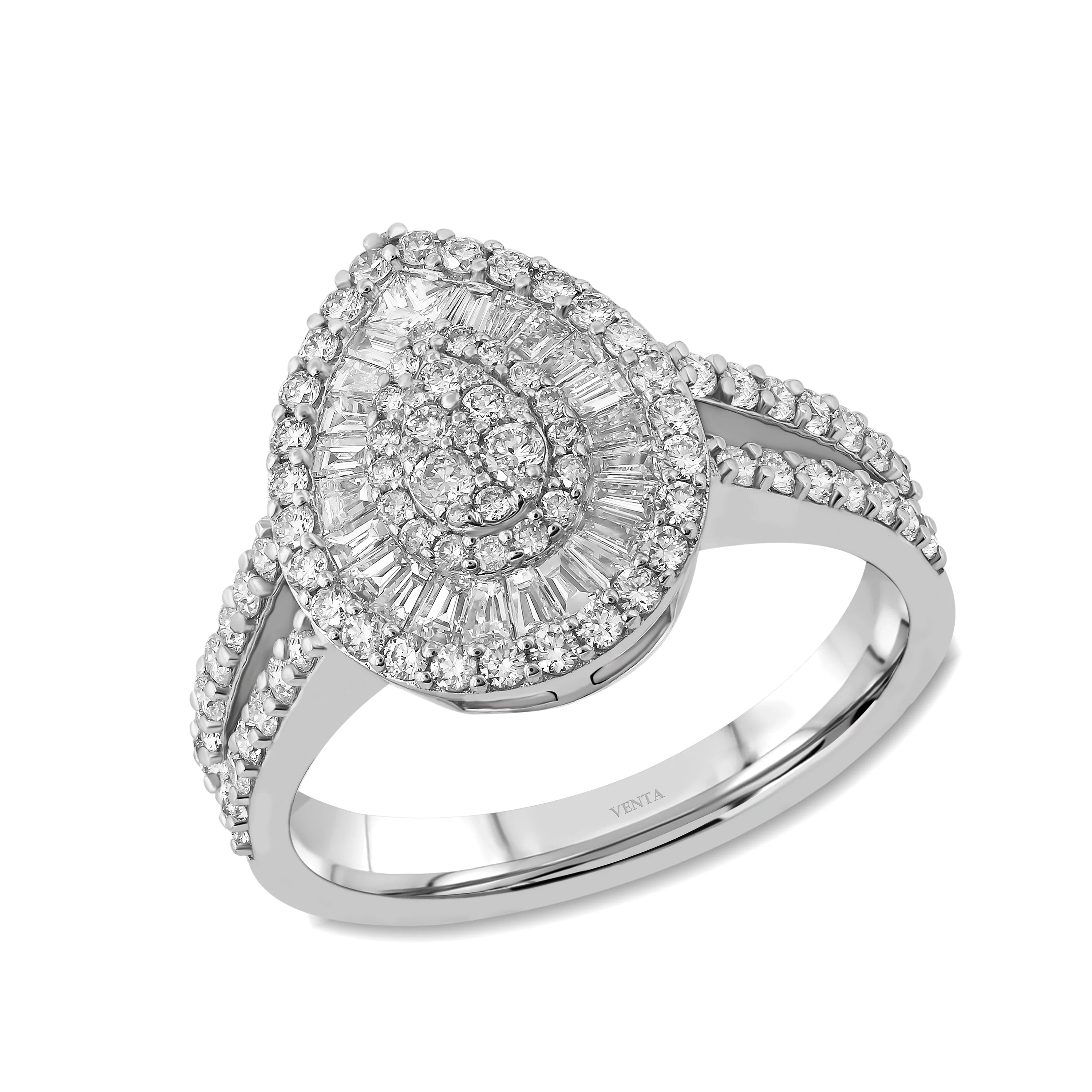 1,06 Karat Tasarım Baget Pırlanta Yüzük - Venta Jewelry