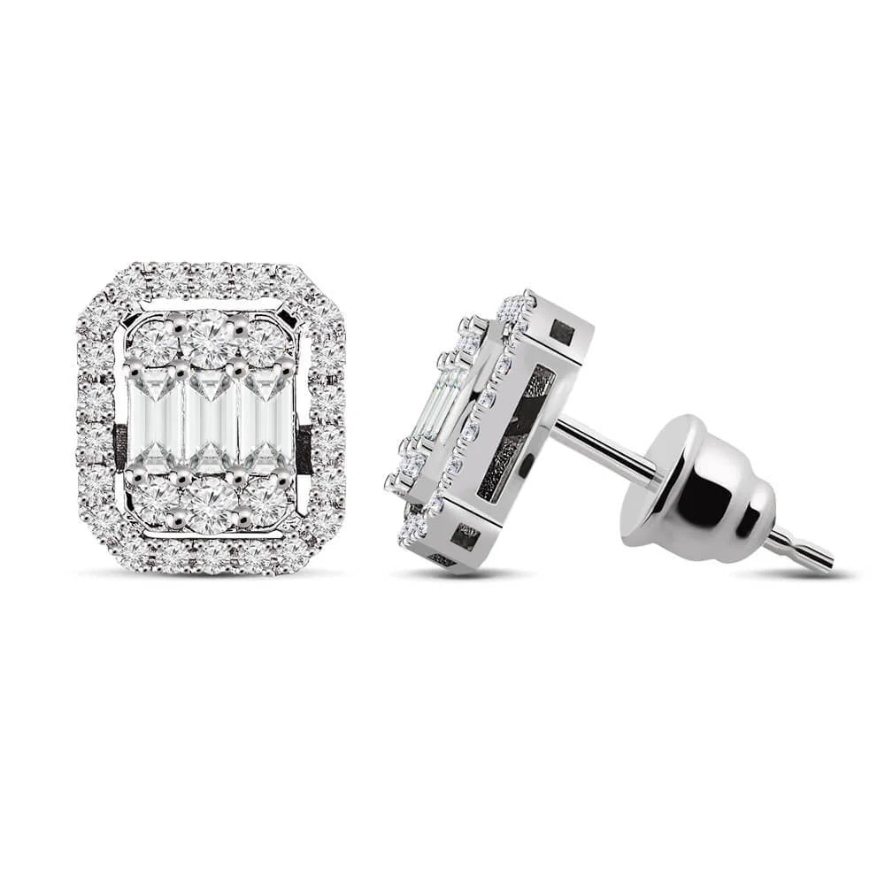 1,07 Karat Baget Pırlanta Küpe "İLMA" - Venta Jewelry