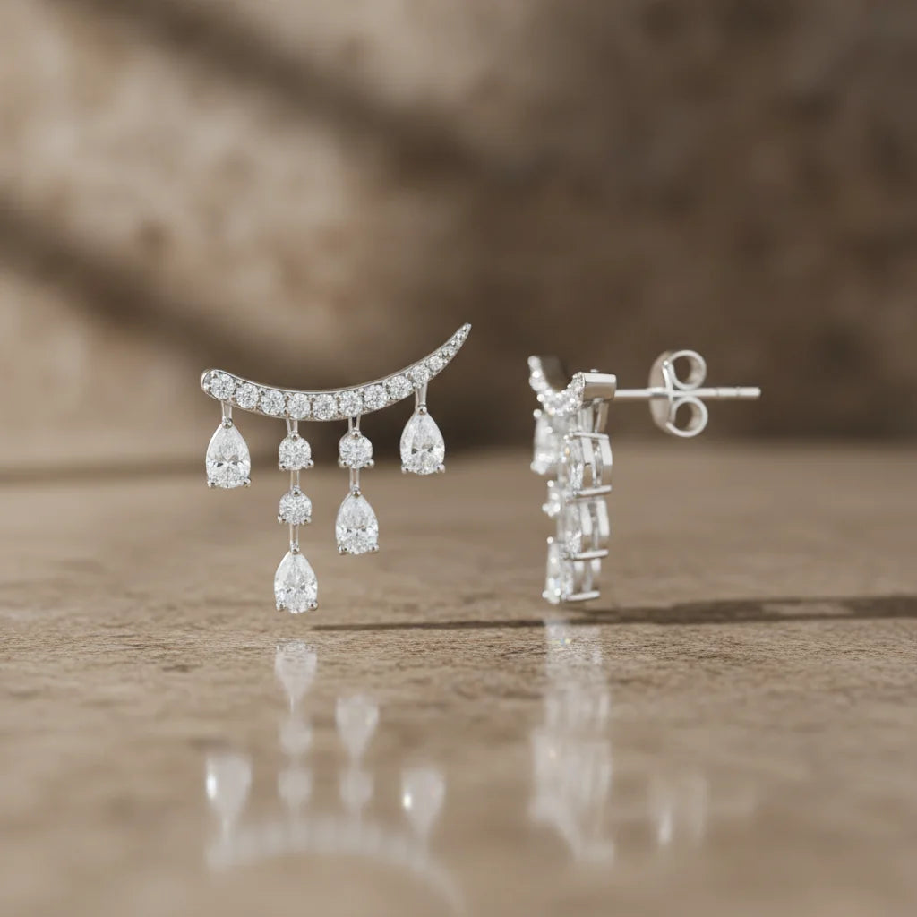 1,17 Karat Tasarım Pırlanta Küpe - Venta Jewelry