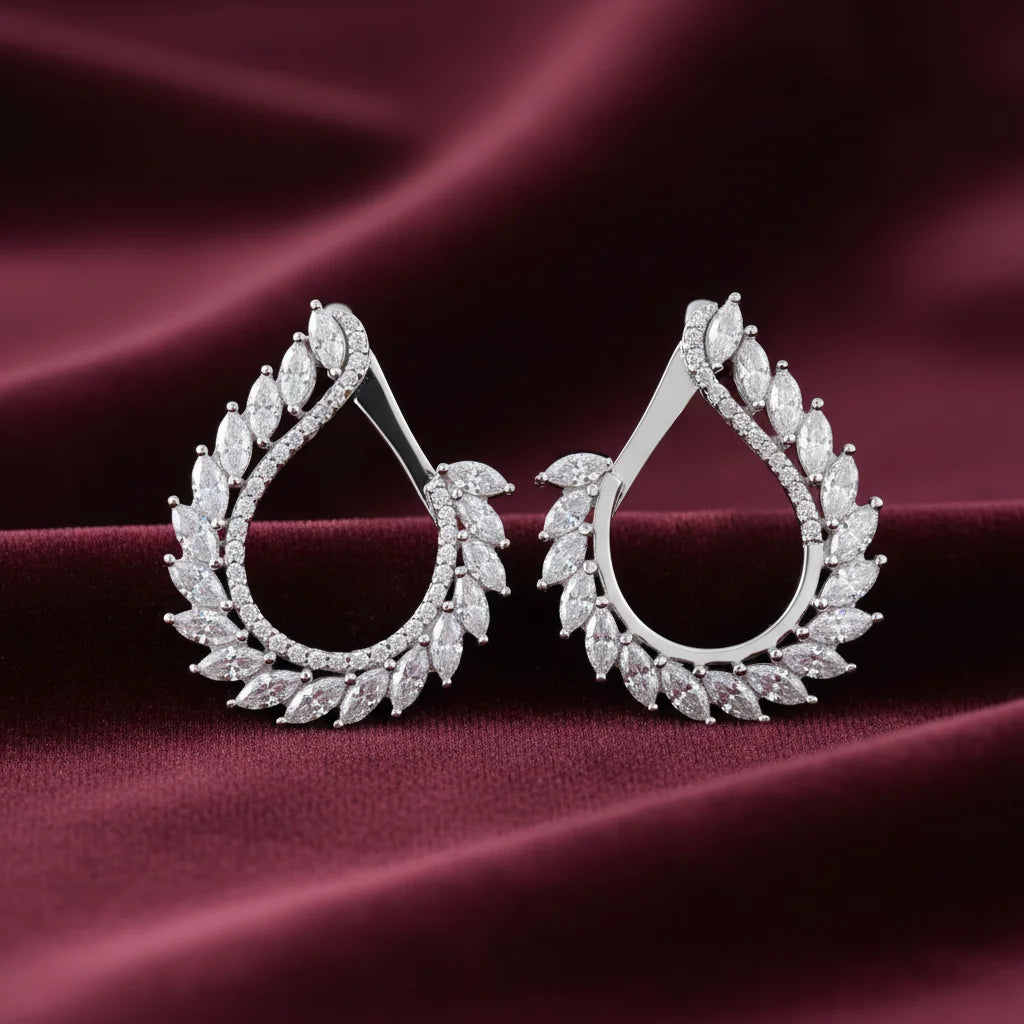1,19 Karat Tasarım Pırlanta Küpe "Bloom" - Venta Jewelry