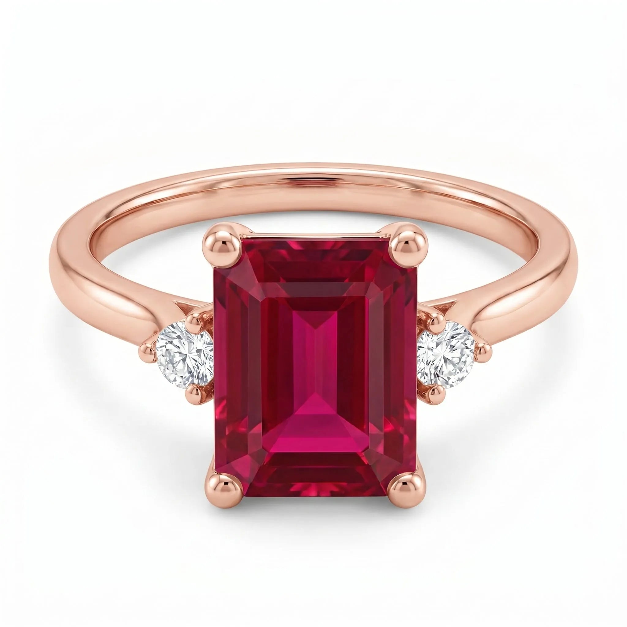 1,20 Karat Pırlantalı Yakut Yüzük, F Renk SI - Venta Jewelry