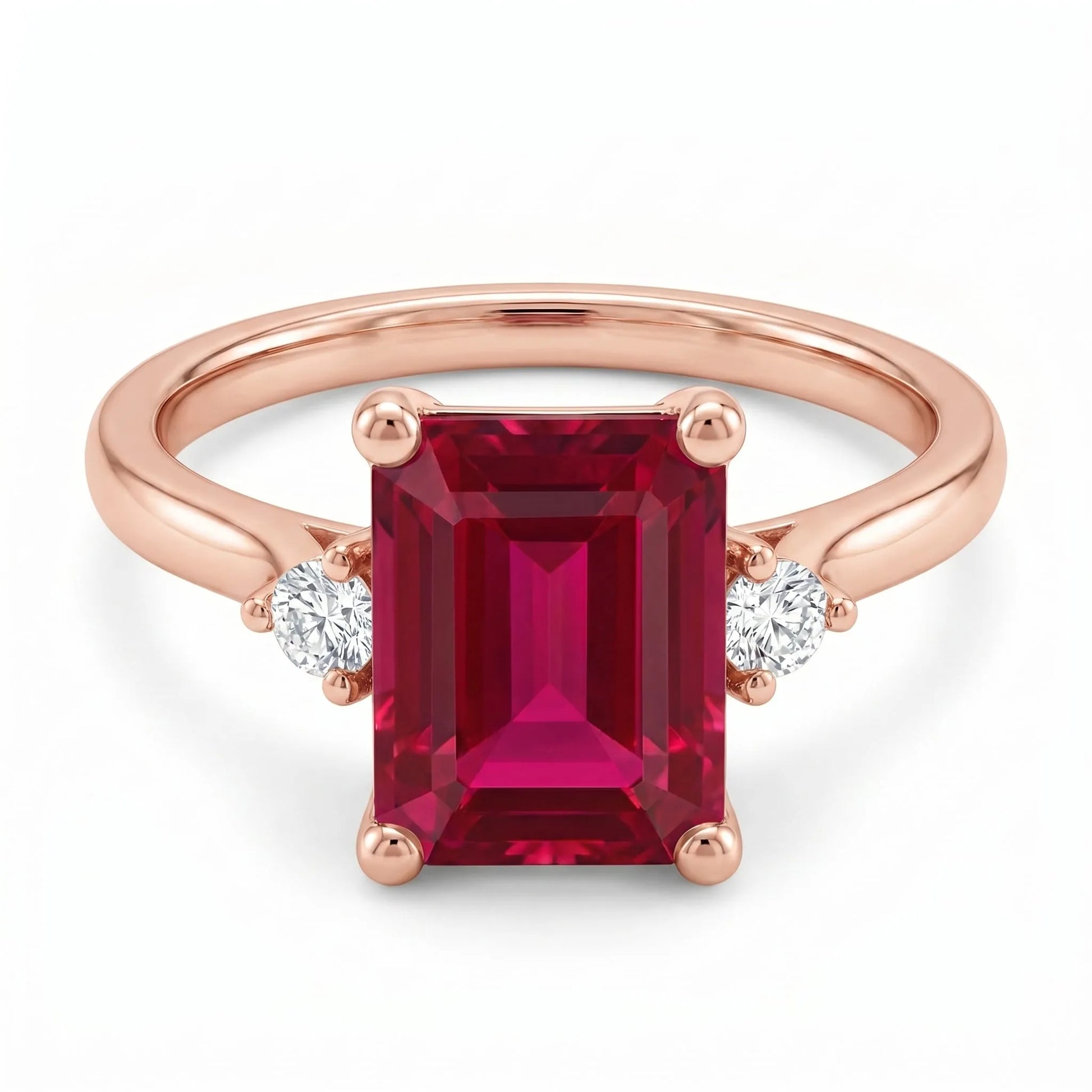 1,20 Karat Pırlantalı Yakut Yüzük, F Renk SI - Venta Jewelry
