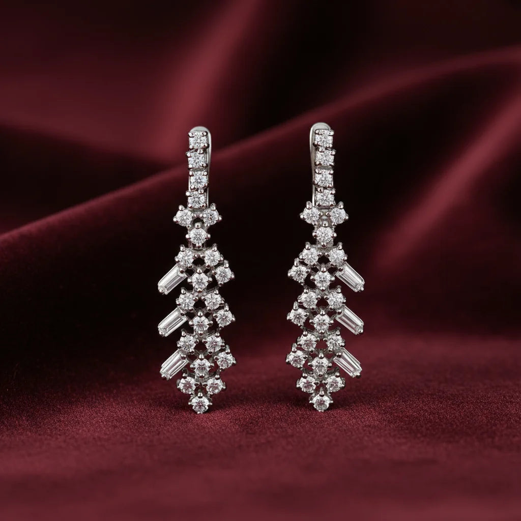 1,21 Karat Tasarım Pırlanta Küpe - Venta Jewelry