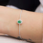 1,23 Karat Pırlantalı Zümrüt Bileklik "Feuille" - Venta Jewelry