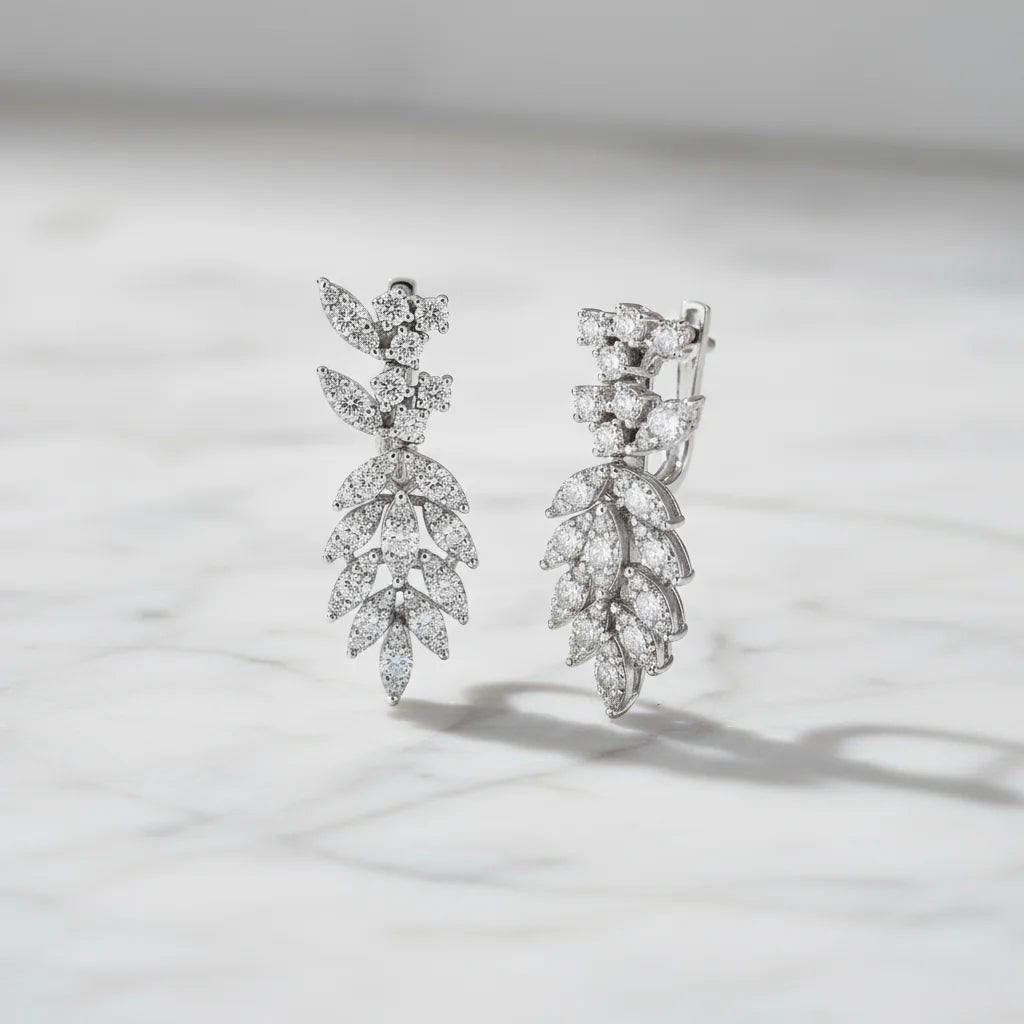 1,23 Karat Tasarım Pırlanta Küpe - Venta Jewelry