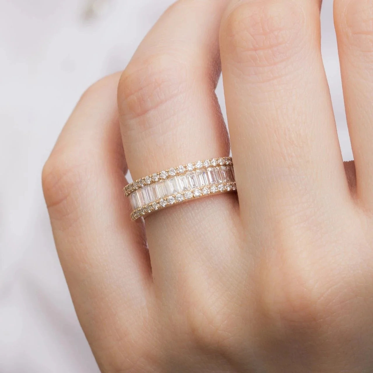 1,26 Karat Baget Yarımtur Pırlanta Yüzük "Zühur" - Venta Jewelry