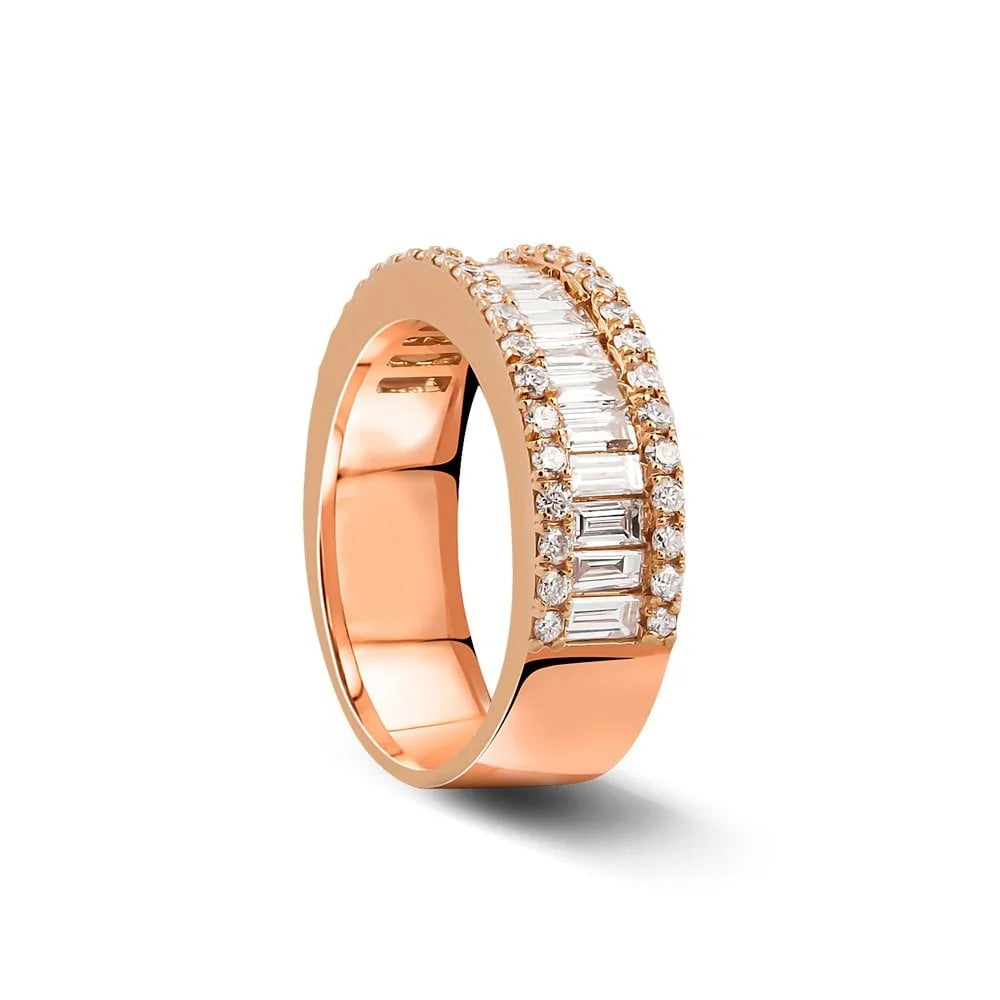 1,26 Karat Baget Yarımtur Pırlanta Yüzük "Zühur" - Venta Jewelry