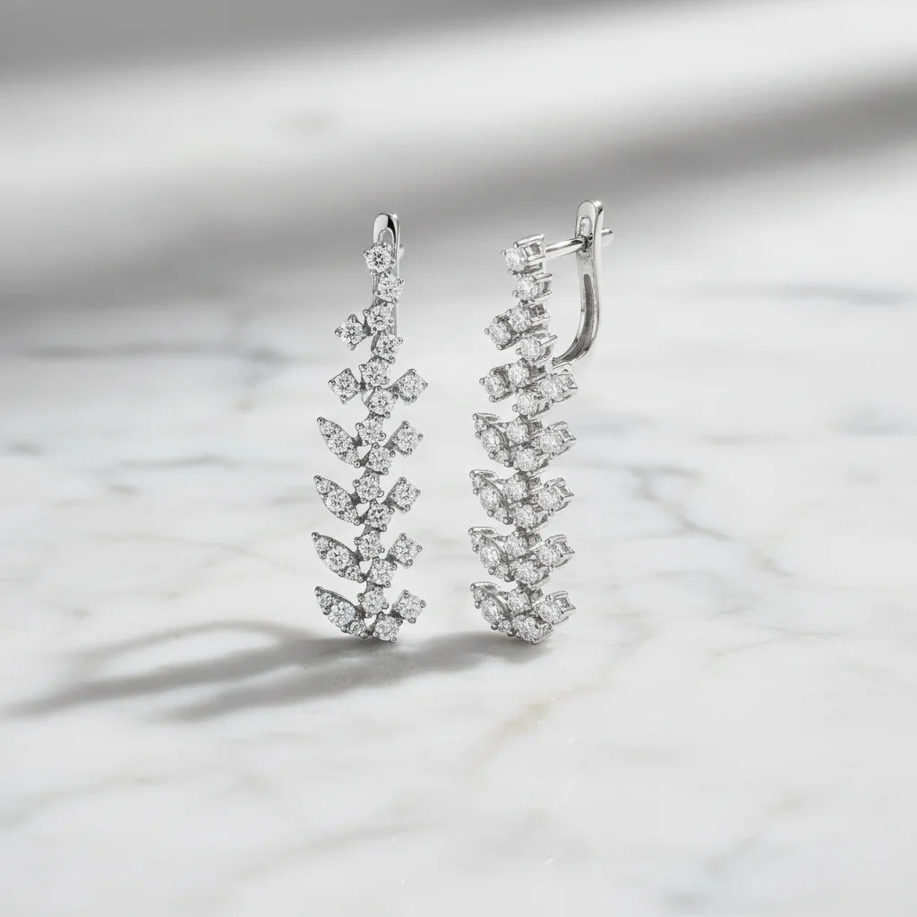 1,33 Karat Tasarım Pırlanta Küpe - Venta Jewelry
