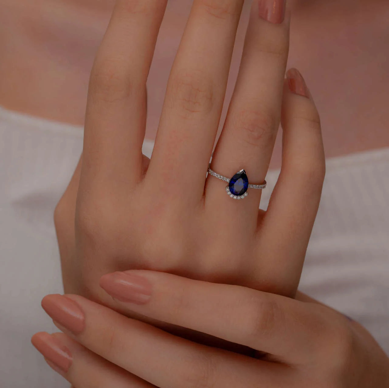 1,56 Karat Pırlantalı Safir Yüzük "Nuit" - Venta Jewelry