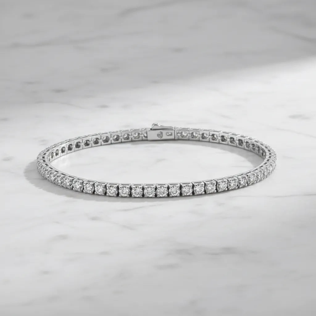 1,58 Karat Su Yolu Pırlanta Bileklik "Crieri", F Renk SI - Venta Jewelry
