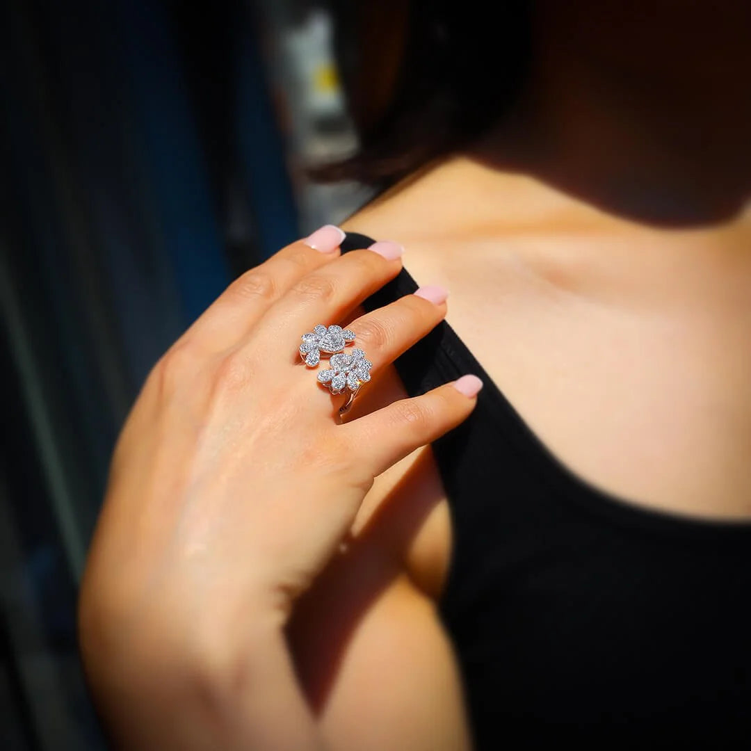 1,58 Karat Tasarım Baget Pırlanta Yüzük - Venta Jewelry