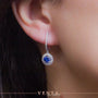 1,77 Karat Pırlantalı Safir Küpe - Venta Jewelry