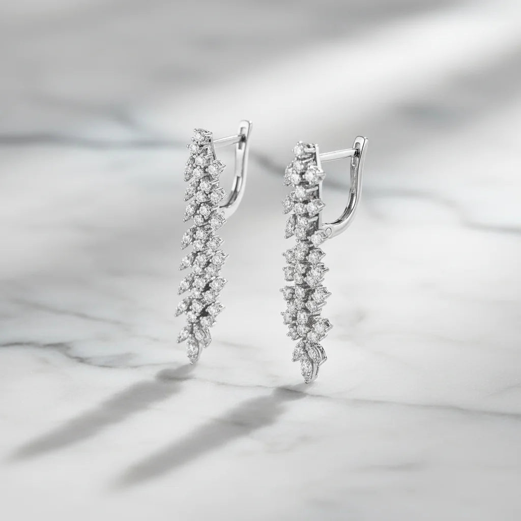 1,81 Karat Tasarım Pırlanta Küpe - Venta Jewelry