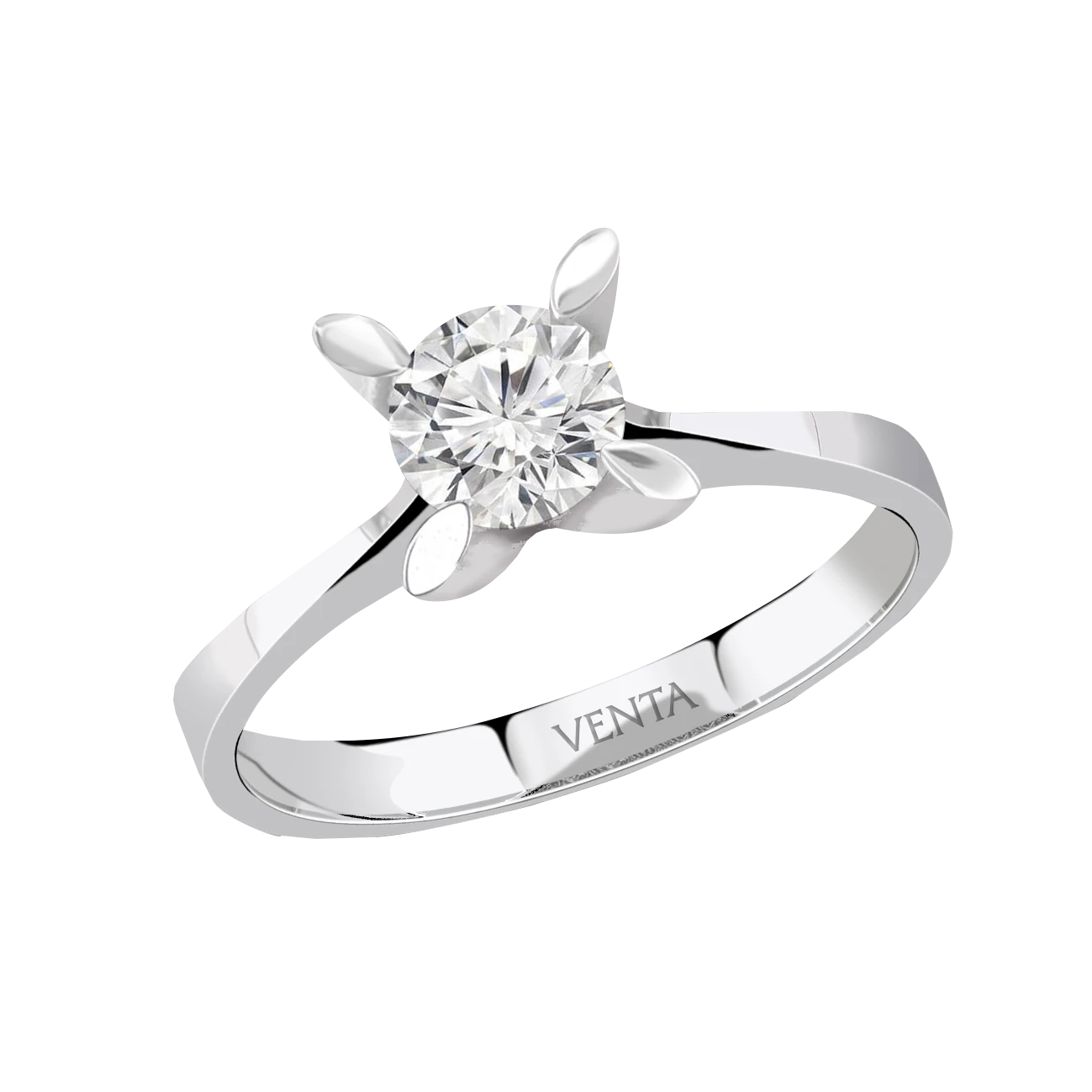 HRD Sertifikalı 0,60 Karat Tektaş Pırlanta Yüzük "Badem"