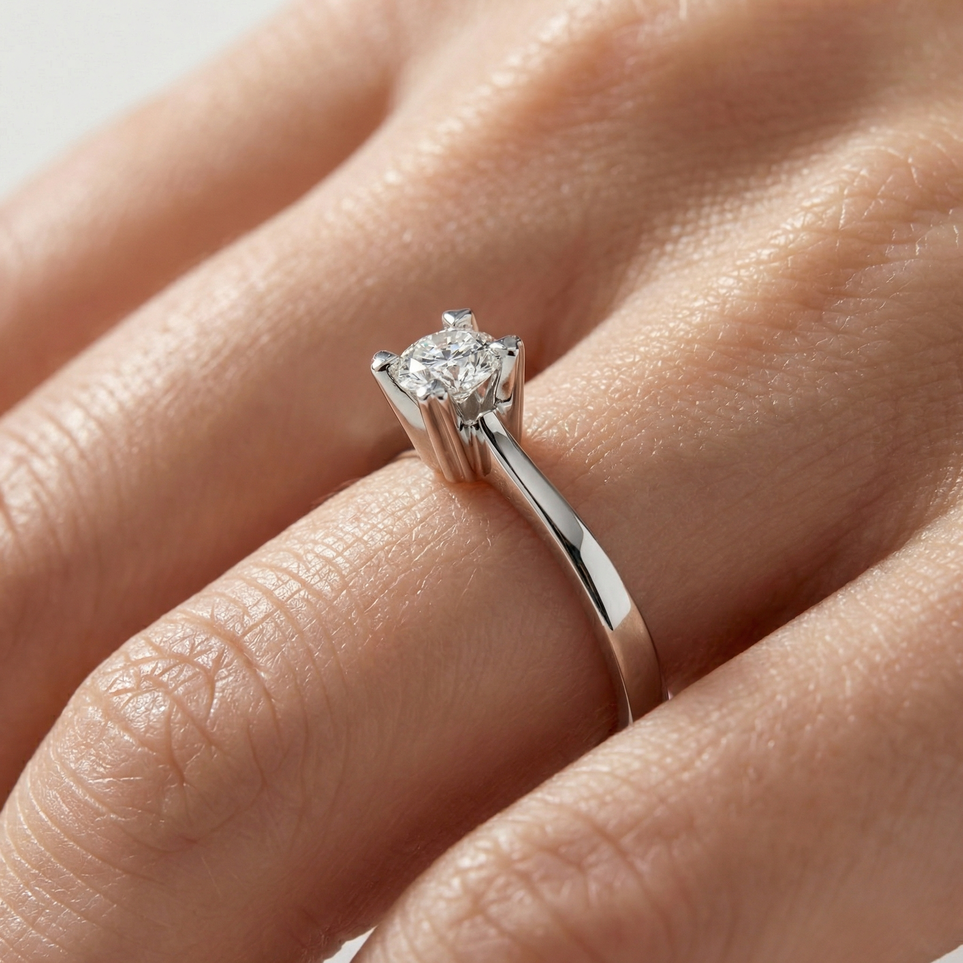 HRD Sertifikalı 0,60 Karat E Renk Tektaş Pırlanta Yüzük "Kalp" - Venta Jewelry