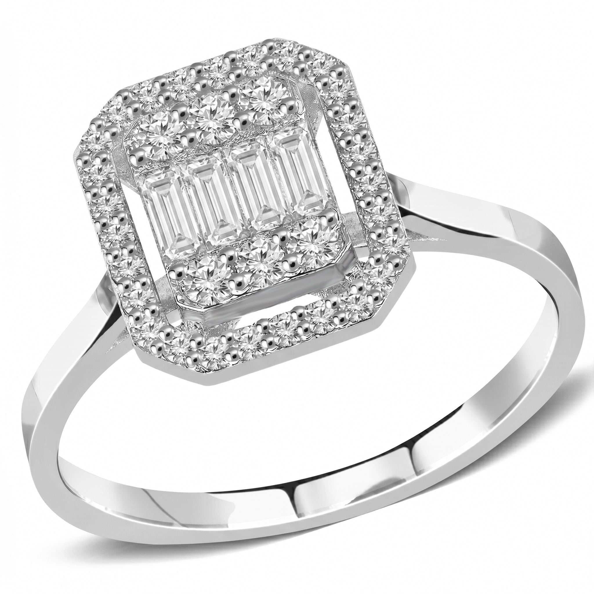 0,21 Karat Baget Pırlanta Yüzük "Mahru" - Venta Jewelry