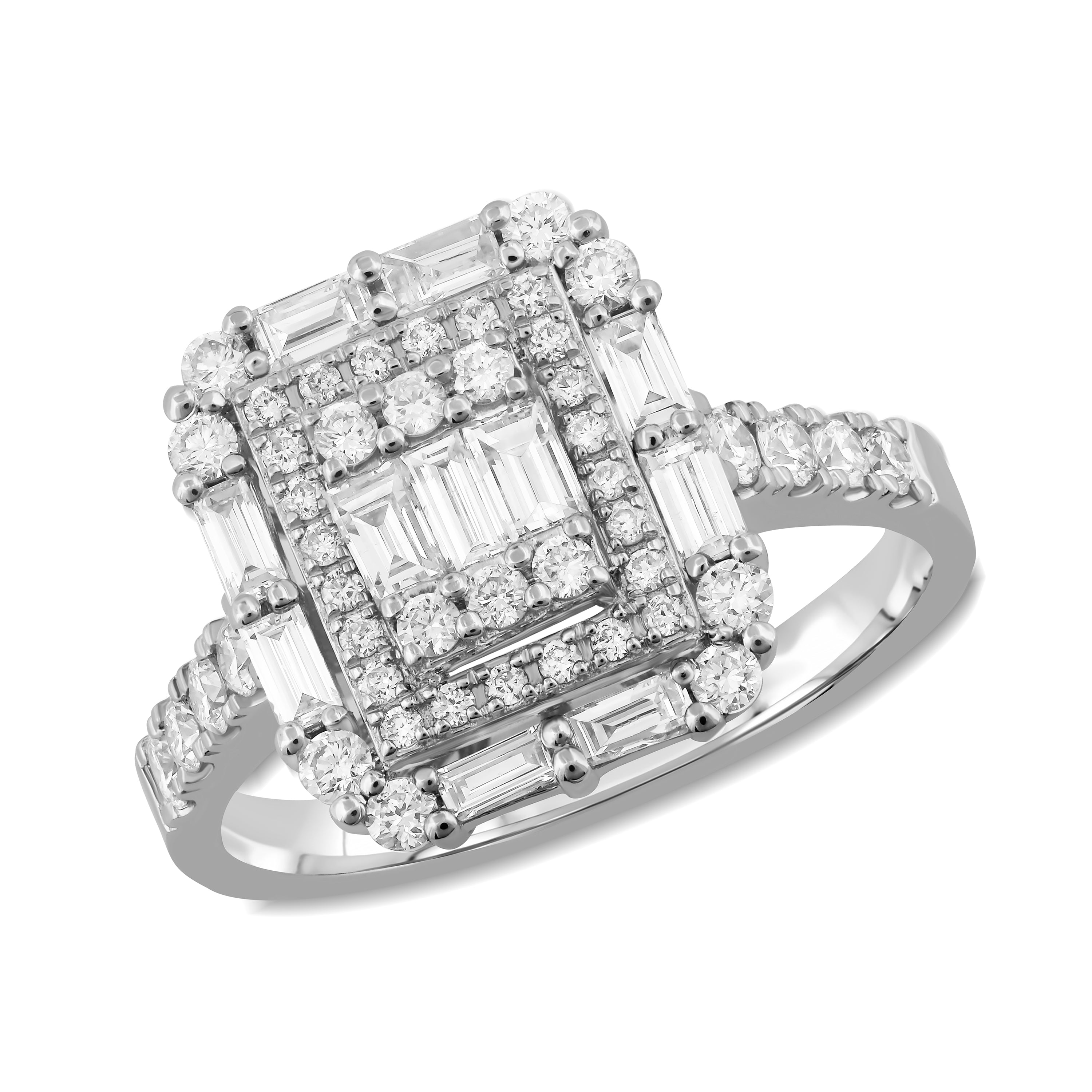 1,00 Karat Baget Pırlanta Yüzük "Nevres"