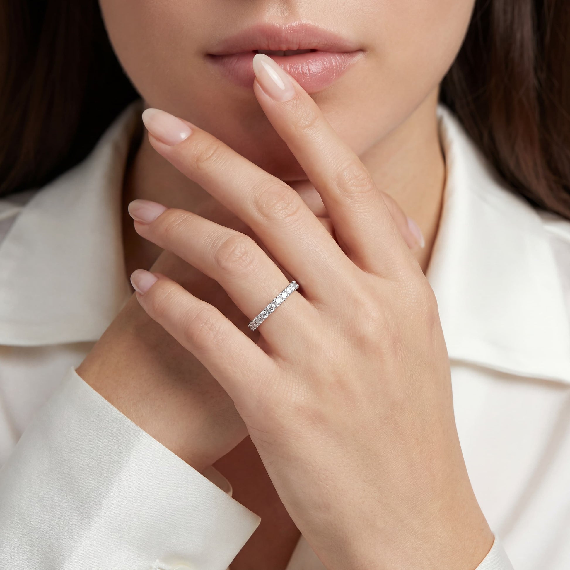 0.30 Carat Half-Circle Diamond Ring "Veca"