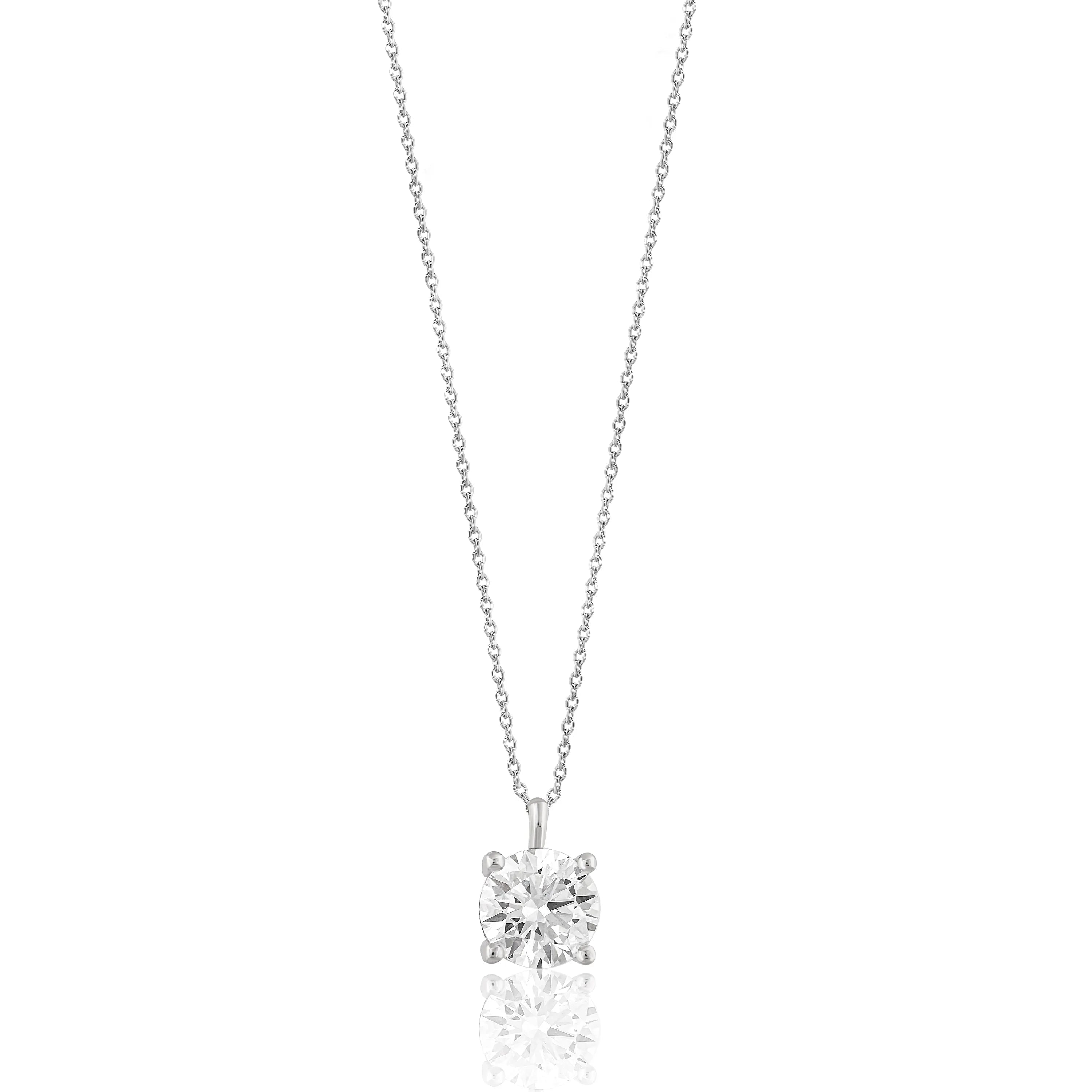 2,00 Karat Pırlanta Tektaş Kolye, F Renk SI - Venta Jewelry