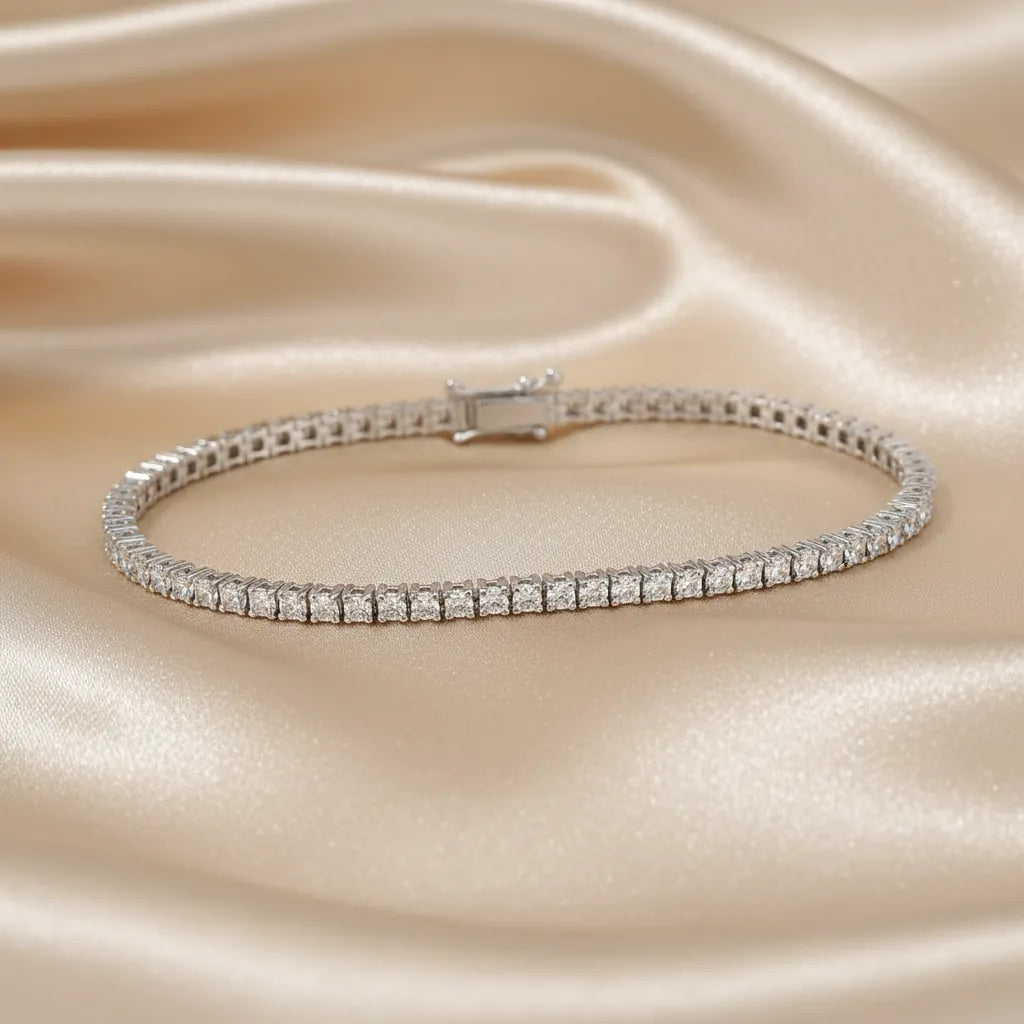 2,00 Karat Su Yolu Pırlanta Bileklik "Serenity", F Renk SI - Venta Jewelry
