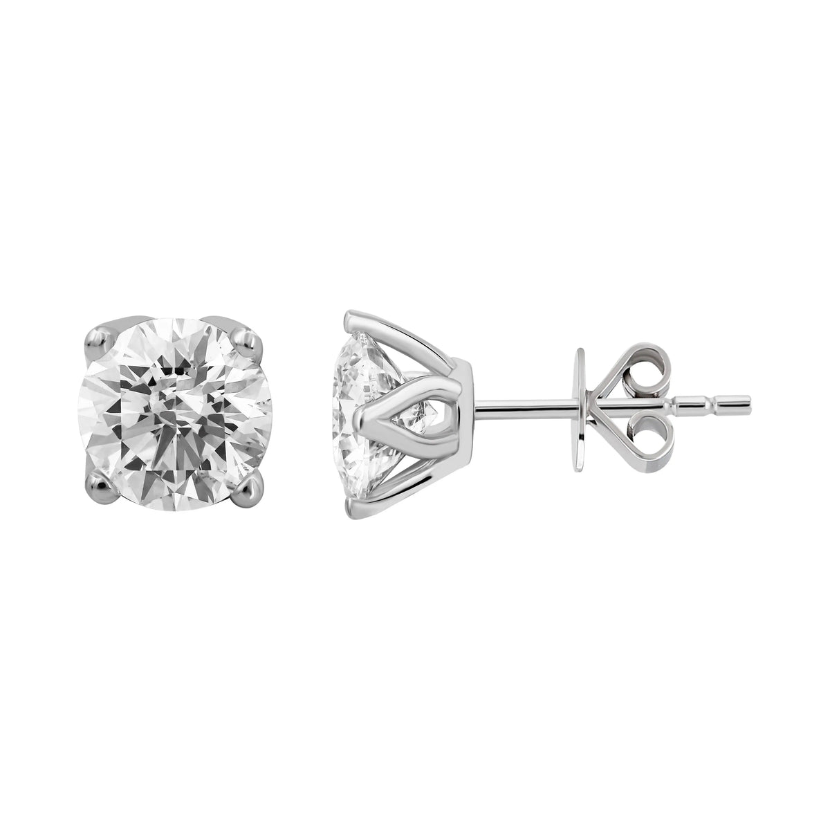 2,00 Karat Tektaş Pırlanta Küpe, F Renk SI - Venta Jewelry
