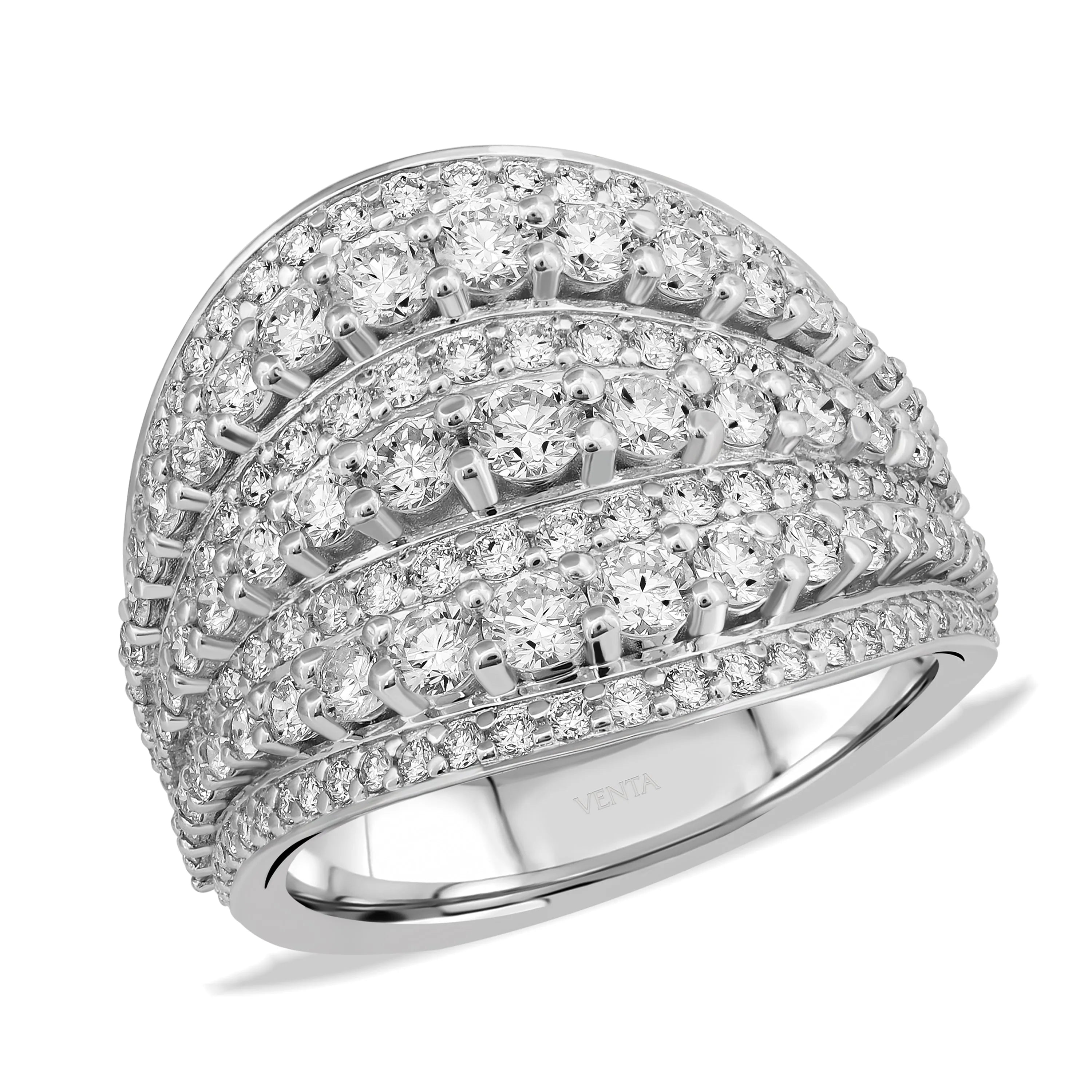 0,54 Karat F Renk Baget Pırlanta Yüzük, F Renk SI - Venta Jewelry