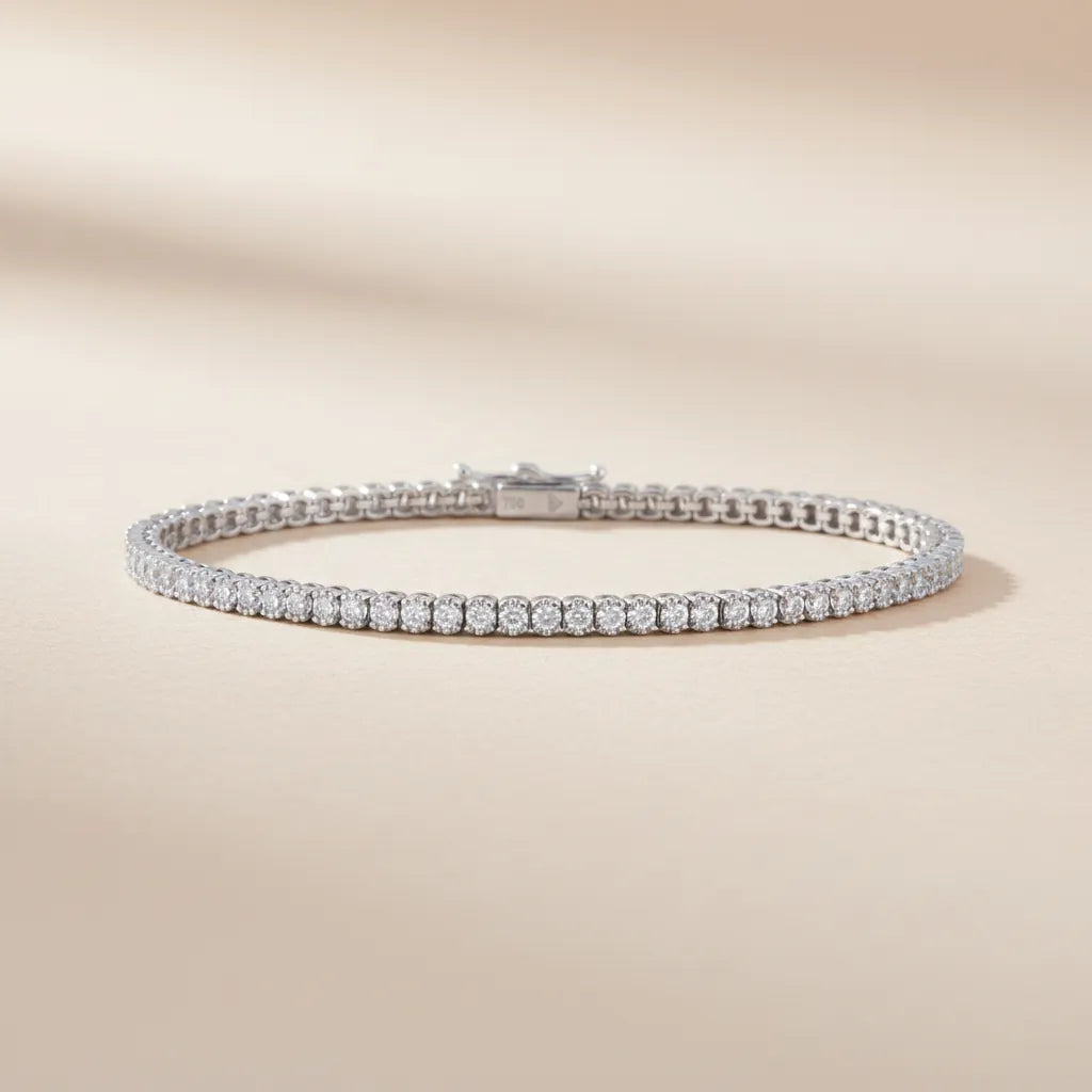 2,22 Karat Su Yolu Pırlanta Bileklik, F Renk SI - Venta Jewelry
