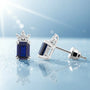 2,33 Karat Pırlantalı Safir Küpe - Venta Jewelry