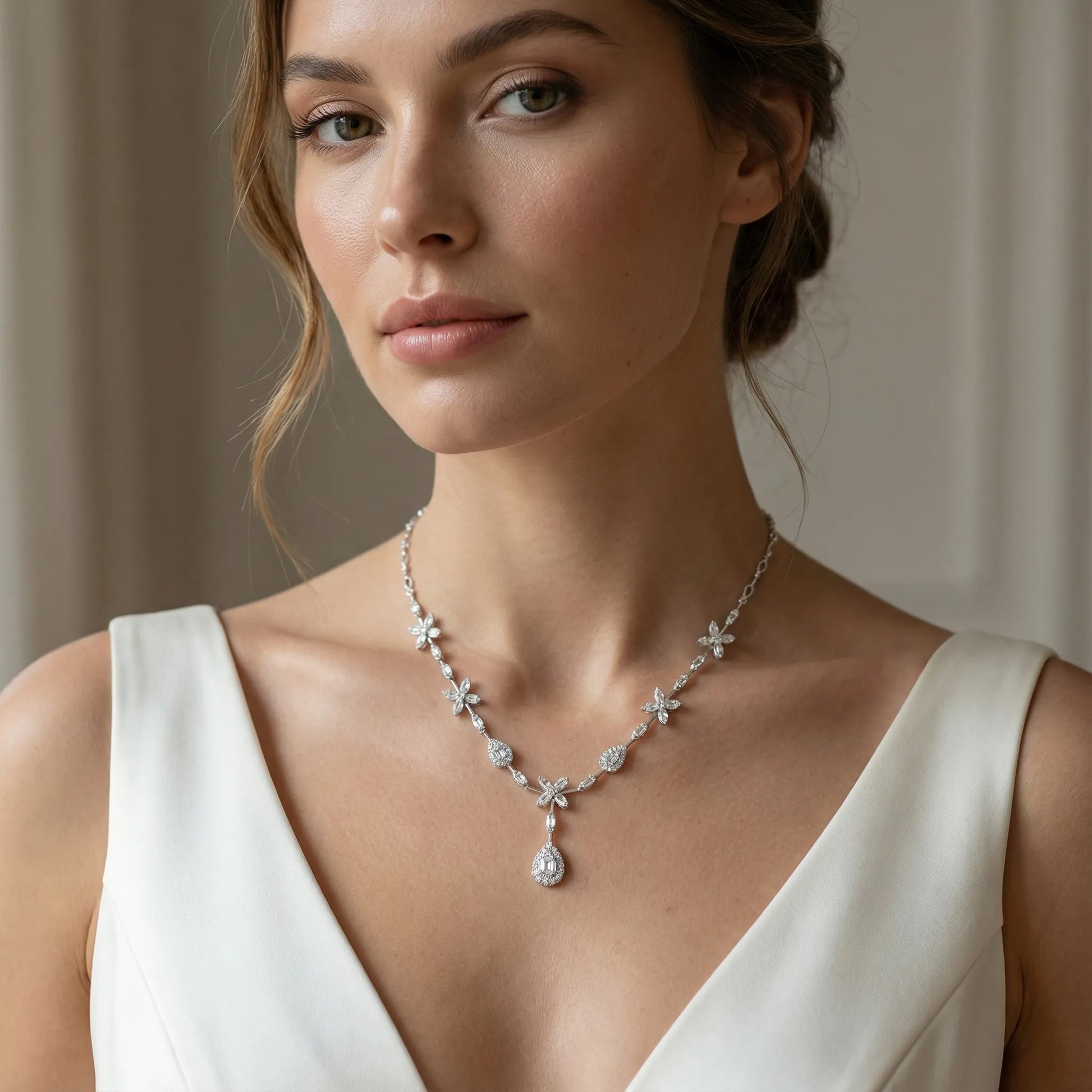 2,40 Karat Pırlanta Gerdanlık, F Renk SI - Venta Jewelry
