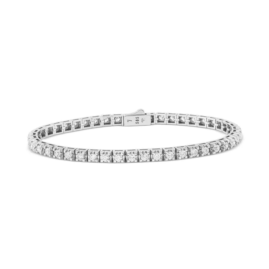 2,44 Karat Su Yolu Pırlanta Bileklik "Crieri", F Renk SI - Venta Jewelry