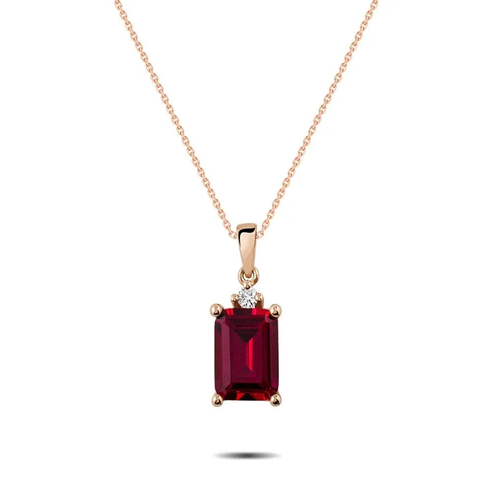 2,47 Karat Pırlantalı Yakut Kolye "Rouge", F Renk SI - Venta Jewelry