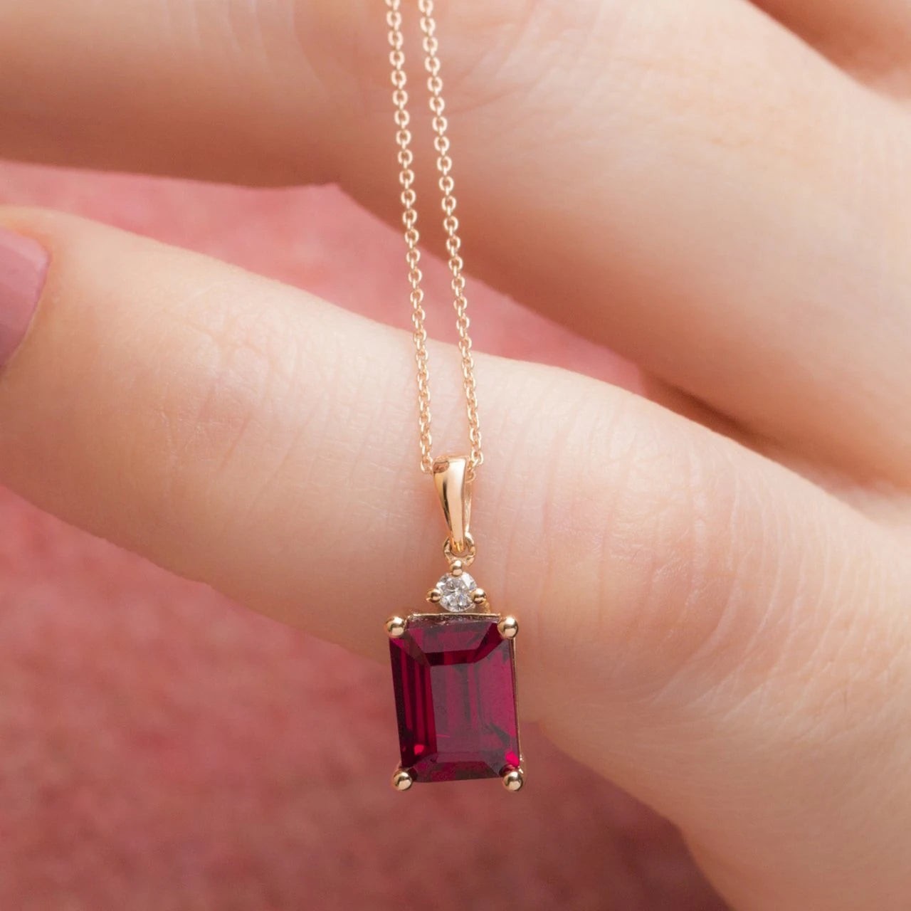 2,47 Karat Pırlantalı Yakut Kolye "Rouge" - Venta Jewelry