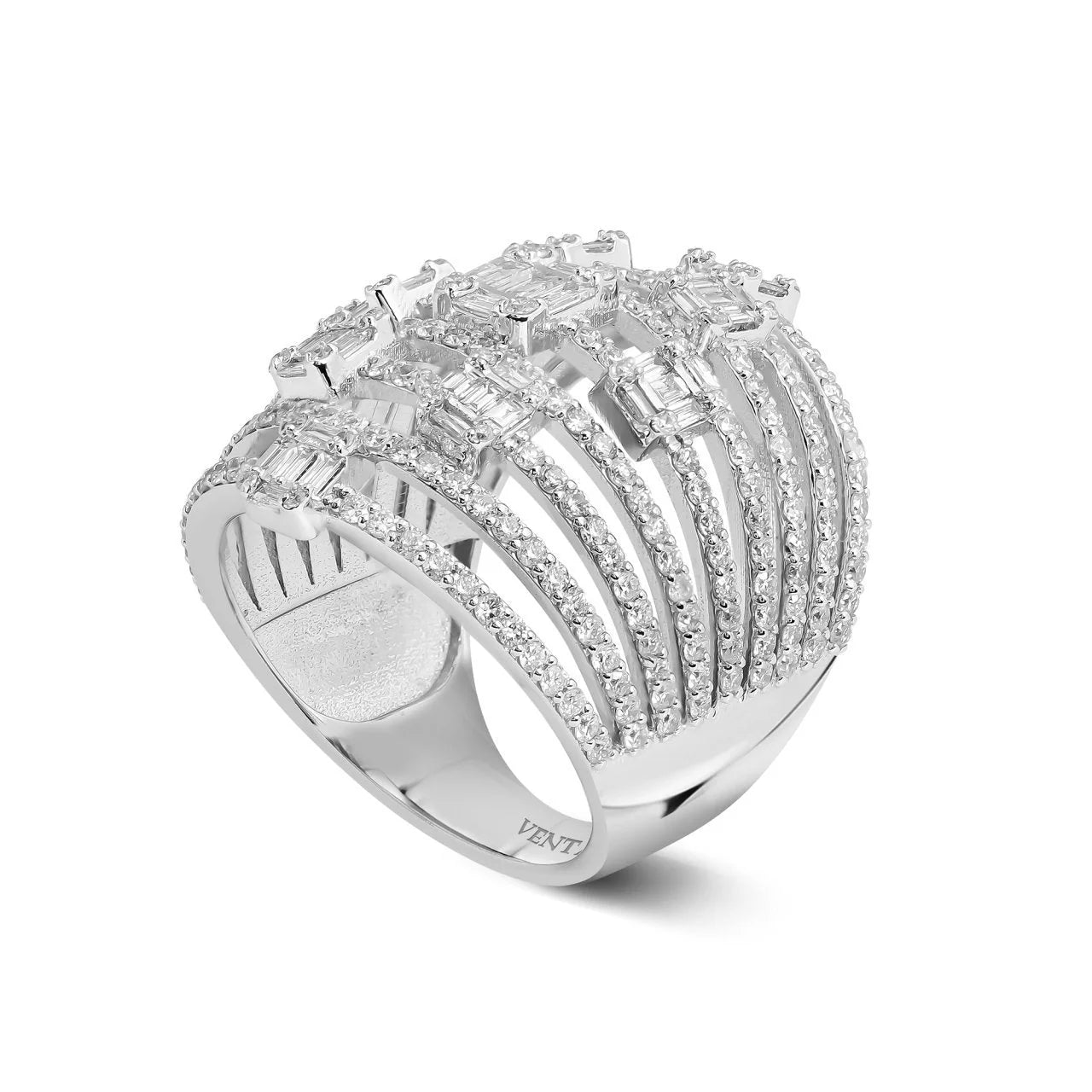 2,47 Karat Tasarım Baget Pırlanta Yüzük - Venta Jewelry
