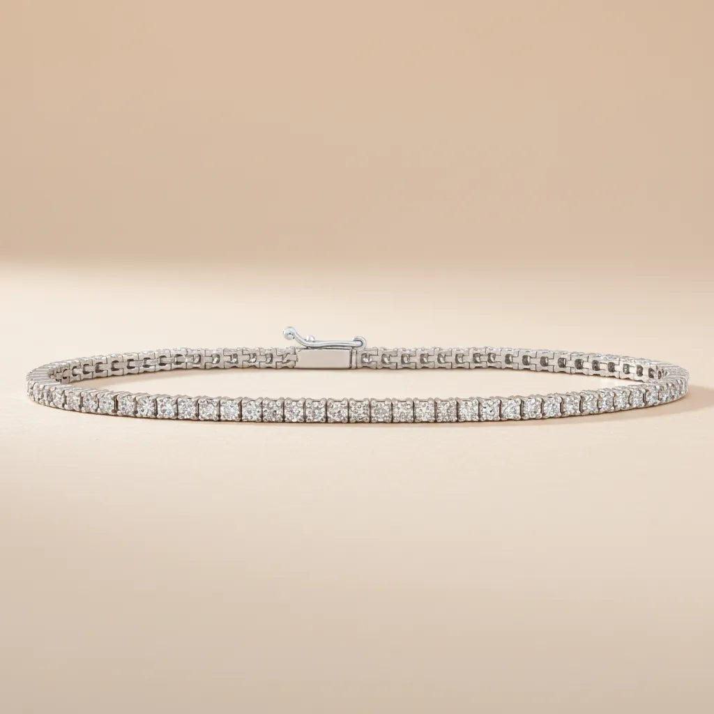 2,50 Karat Su Yolu Pırlanta Bileklik "Serenity", F Renk SI - Venta Jewelry
