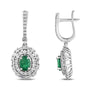 2,76 Karat Pırlantalı Zümrüt Küpe - Venta Jewelry