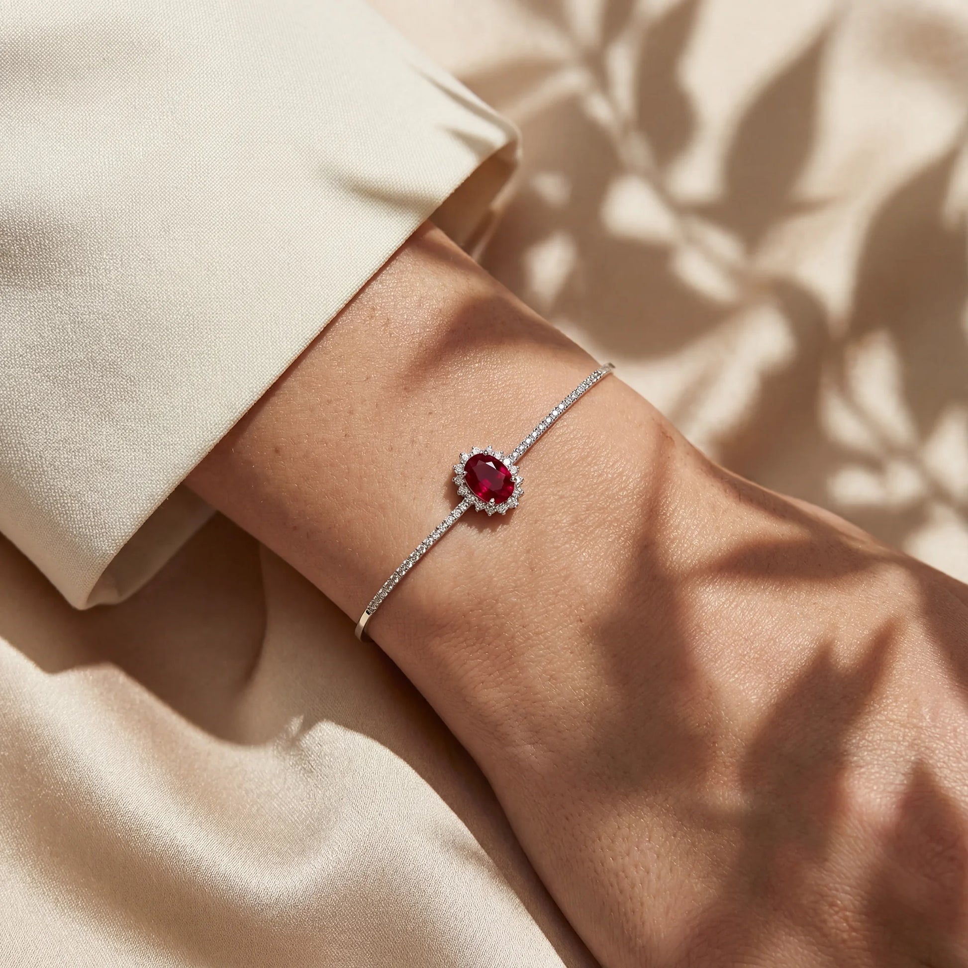 2,86 Karat Pırlantalı Yakut Bileklik - Venta Jewelry