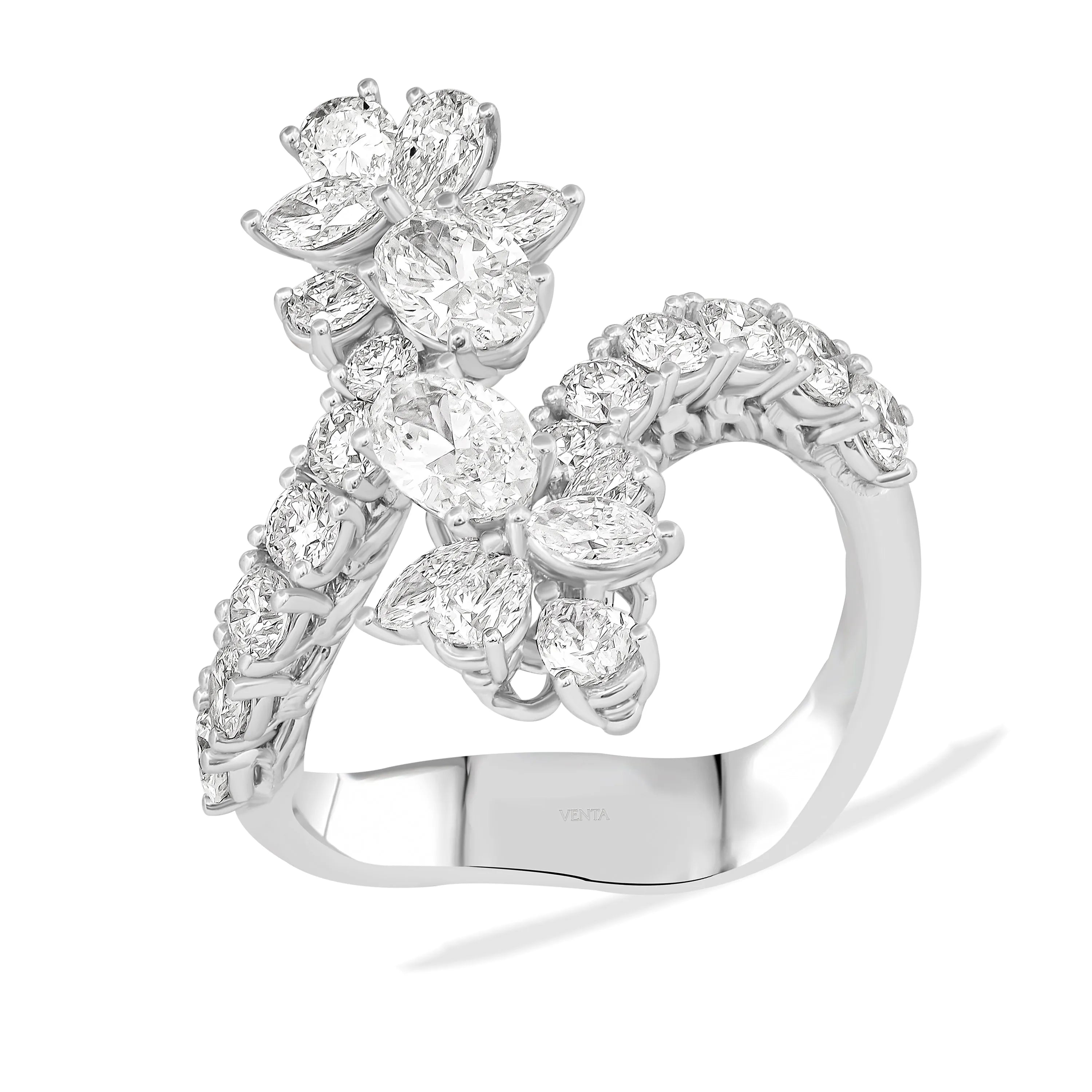 2,96 Karat F Renk Tasarım Pırlanta Yüzük, F Renk SI - Venta Jewelry