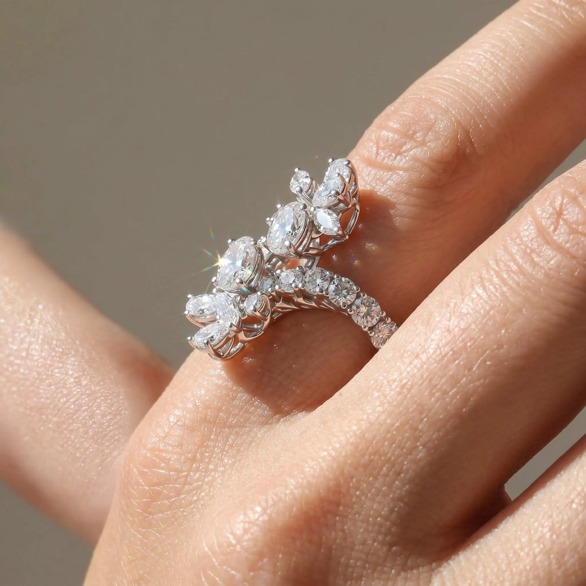 2,96 Karat F Renk Tasarım Pırlanta Yüzük, F Renk SI - Venta Jewelry
