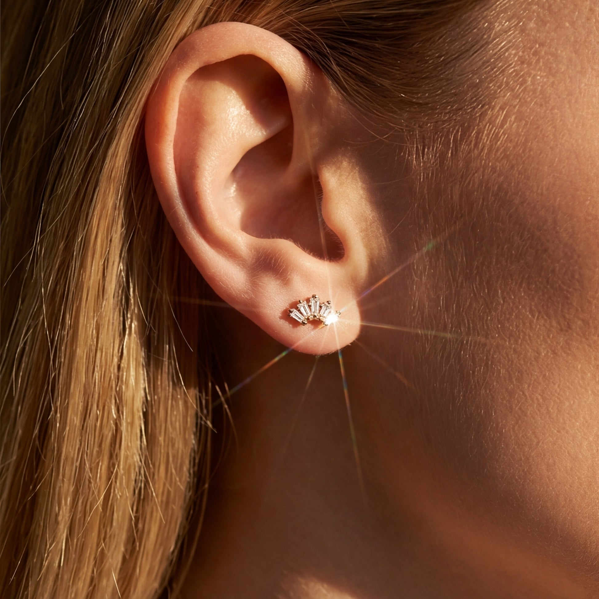 0,17 Karat Pırlanta Küpe