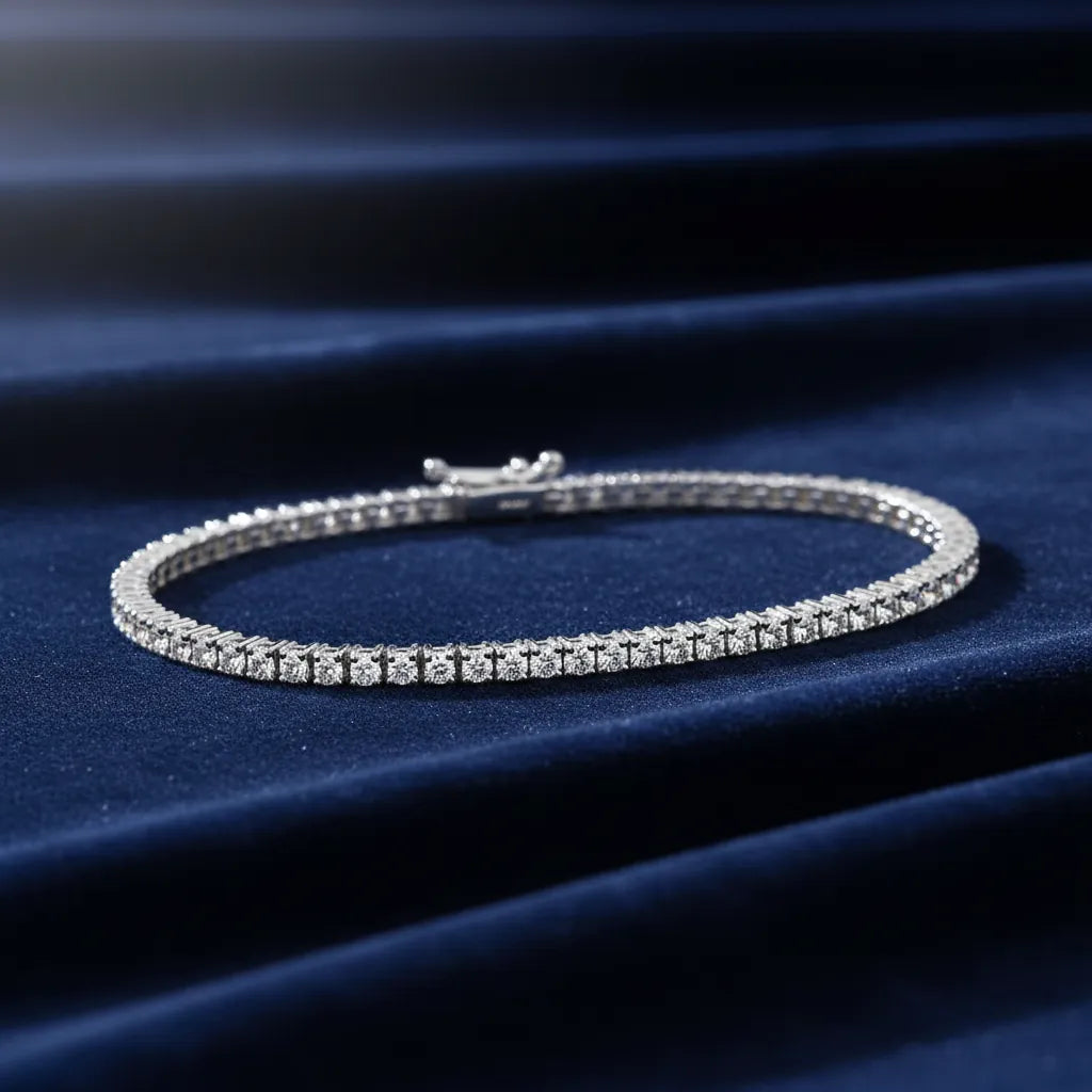 3,00 Karat Su Yolu Pırlanta Bileklik "Serenity", F Renk SI - Venta Jewelry
