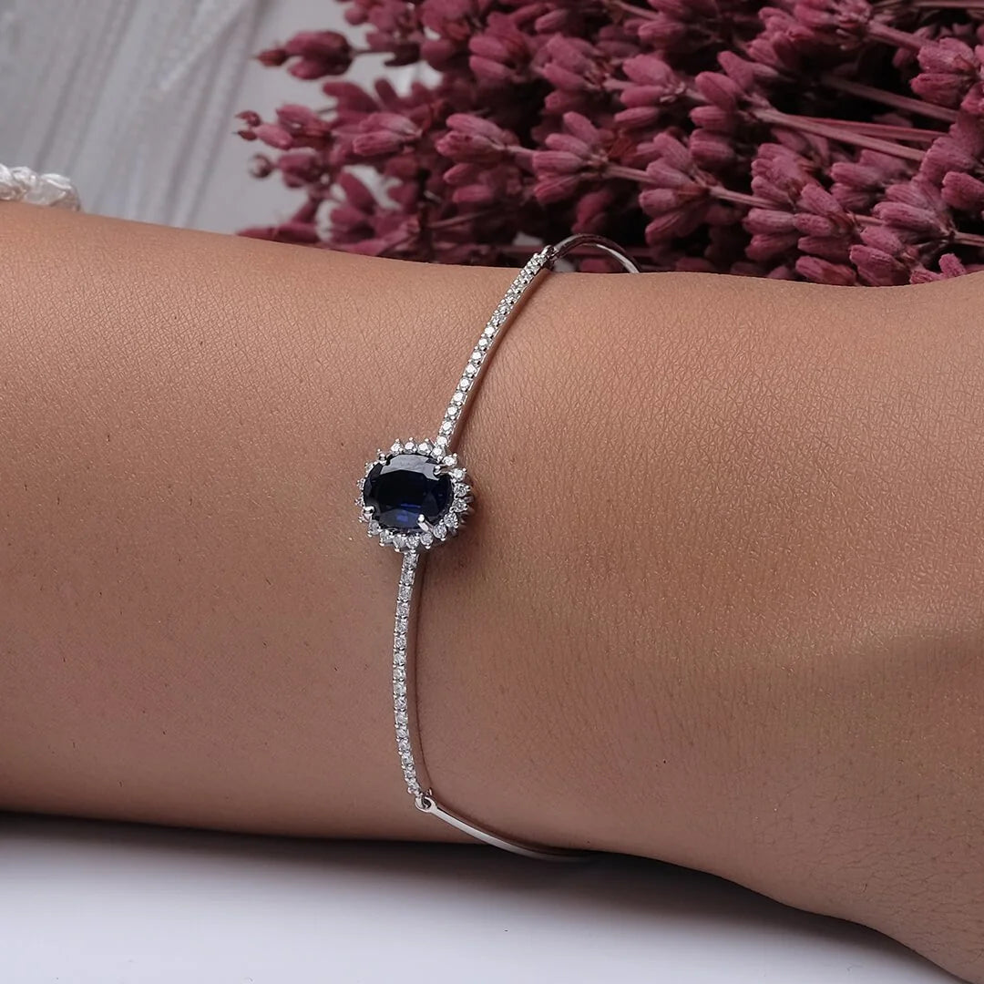 3,14 Karat Pırlantalı Safir Bileklik - Venta Jewelry